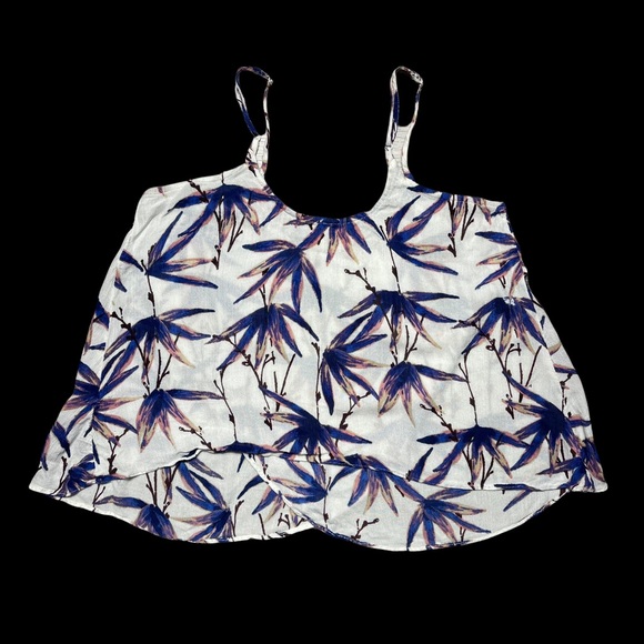 Free People Intimately White & Purple Spaghetti Strap Blouse S - Picture 9 of 9